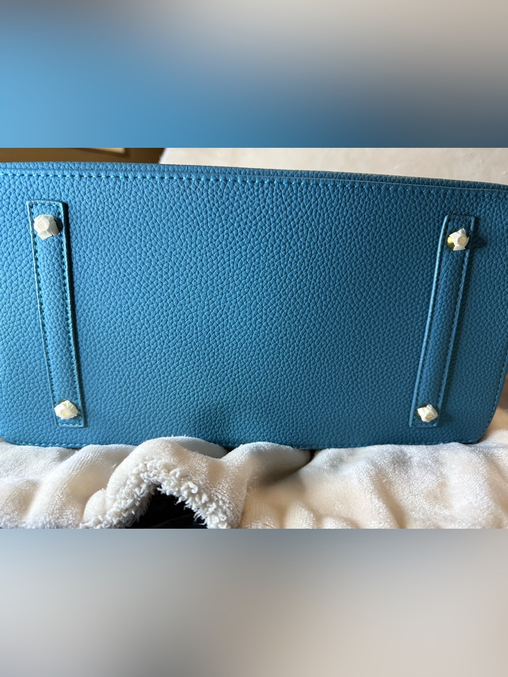 Faux Birkin Satchel with Gold-Tone Hardware - Picture 7 of 10